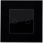 Va - et - vient tactile double avec plaque crystal modern noir