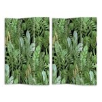 Vacchetti - paravent imprimé 3 volets feuilles vertes 120, 6x2, 5xh180, 6x2, 5xh180 Vacchetti - paravent imprimé 3 volets feuilles vertes 120, 6x2, 5xh180, 6x2, 5xh180