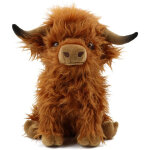 Vache des highlands en peluche, figurine de vache c�line � longs poils, jouet en peluche pour enfant, ...