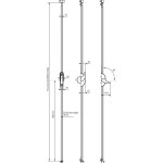 Vachette - cr�mone pompier aerolis � levier - finition : inox - sens : r�versible