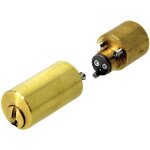 Vachette ? cylindre de serrure rond 25mm ? laiton poli ? compatible serrure en applique ? 19441000