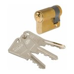 Vachette - demi cylindre vari� laitonn� - 30 x 10 mm - v5