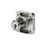Vachette - serrure de meuble 4464 sur r118 acier - gauche - cl� - hauteur : 40 mm - varriure : vari�