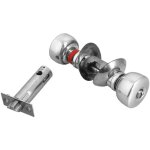 Vachette - serrure tubulaire v6526 axe 63, 5mm bouton standard inox 19295000