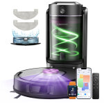 Vactidy cleanova w15 - robot aspirateur laveur - station sans sac vidange automatique - 12000pa - 4l ...