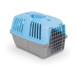 Caisse transport - aim - pratiko pour chien et chat en plastique, 48 x 31 x 32 cm, porte en mtal