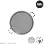 Poêle à paella en acier poli pour plaque à induction et vitrocéramique ø32cm (5 personnes). vaello Poêle à paella en acier poli pour plaque à induction et vitrocéramique ø32cm (5 personnes). vaello