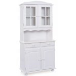 Vaisselier 4 portes bois massif 'alienor' 198cm blanc Vaisselier 4 portes bois massif 'alienor' 198cm blanc