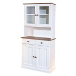 Vaisselier 4 portes 'takao' 90cm blanc & naturel