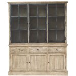 Vaisselier en bois de manguier brossée et métal noir clotilde Vaisselier en bois de manguier brossée et métal noir clotilde