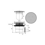 Valentin - bonde de receveur  capot mtal rond 117mm pour douche d90 sortie horizontale 00 571500 000 ...