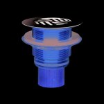 Valentin - bonde sipho�de laiton pour �vier gr�s diam�tre 60 mm