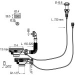 Valentin - bonde de vidage automatique d90mm pour évier double cuve 00 438000 000 00 Valentin - bonde de vidage automatique d90mm pour évier double cuve 00 438000 000 00