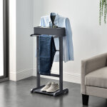 [en. casa] - valet de chambre lulboll avec bo�te ouvrable bois de pin gris