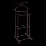Valet de nuit en bois massif coloris blanc - l47 x p36 x h102 cm