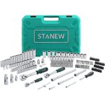 Valise  outils jeu de professionnelles 192 pices acier chrome vanadium stanew, 1 / 4  3 / 8  1 / 2  ...