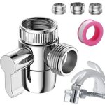 Valve inverseur de douche 3 voies avec adaptateur de robinet m22 - m24, m22 - g1 / 2, 3 voies soupape ...