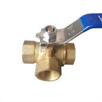 Vurahome - vanne � 3 voies, vanne bille laiton 1 / 2, trois voies en laiton adaptateur valve connecteur ...