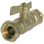 Vanne acs avant ou apr�s compteur �crou 20x27 raccordement sur pe25 - codital france