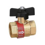 Vanne � bille avec clapet anti - retour int�gr� pour installations de chauffage ballstop caleffi 327 ...