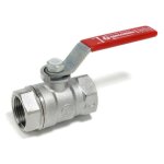 Vanne  bille giacomini f - f 4 pouces poigne  levier rouge r250x011