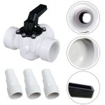 Vanne de d�rivation trois voies zodiac jandy 4715 de 1, 5 pouce, vanne de piscine blanche, vanne de contr�le ...