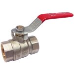 Vanne laiton 1 / 4 tour femelle - femelle 20 - 27 rouge