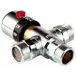 Vanne de m�lange thermostatique � 3 voies en cuivre massif vanne de chauffe - eau solaire de 3 / 4 pouce ...