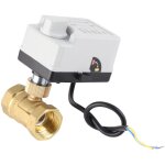 Vanne motoris�e � bille 2 voies normalement ferm�e dn25 laiton abs 12v?24v dc