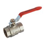 Vanne et robinet laiton - vanne  sphre laiton - poigne rouge - ff 3 / 8''