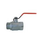 Vanne et robinet laiton - vanne  sphre laiton - poigne rouge - mf 1 / 2''