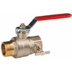 Sferaco - vanne  sphre laiton 547 - mle / femelle avec purge - filetage 15 / 21 - pn 20