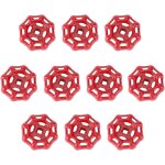 Vanne volant fer vanne � bille vanne d'arr�t robinet tuyau d'eau partie sup�rieure poign�e 6x6mm (rouge) ...