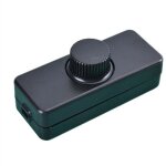 Variateur led r�glable 220v interrupteur bouton contr�leur �clairage noir