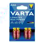 Blister de 4 piles longlife max power lr03 aaa 1, 5v varta 4703110404