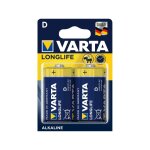 2 piles lr20 d varta long life sous blister