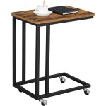 Vasagle - bout de canap, table de chevet de style industriel, petite desserte mobile, stable, montage ...