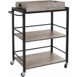 Desserte de style industriel, chariot de cuisine, avec plateau amovible, avec pieds réglables et roulettes, ... Desserte de style industriel, chariot de cuisine, avec plateau amovible, avec pieds réglables et roulettes, ...