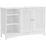 Vasagle - meuble sous vasque, meuble de salle de bain, 90 x 30 x 60 cm, 2 portes, compartiments ouverts, ...