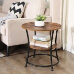 Vasagle - table d'appoint ronde, table console, bout de canapé, table de chevet, 2 niveaux, pour salon, ... Vasagle - table d'appoint ronde, table console, bout de canapé, table de chevet, 2 niveaux, pour salon, ...