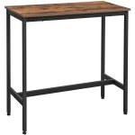 Vasagle - table de bar, table haute fine, table de cuisine, table de salle  manger, avec cadre mtallique ...
