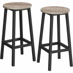 Vasagle - tabourets hauts, lot de 2, chaises de bar, sige de cuisine, cadre en acier, hauteur 65 cm, ...