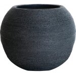 Vasar - caspo' sfera rigata vase shabby en r�sine diam�tre 40cm - couleur : pearl white - colore: grigio ...