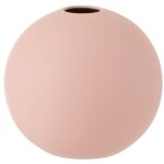 Vase boule c�ramique rose pastel uchi h 11 cm