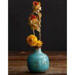 Vase c�ramique turquoise 9x10cm