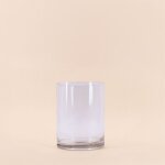 Vase cylindrique en verre transparent 15x20cm