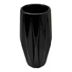 Paris prix - vase d�co en c�ramique 'origami' 24cm noir