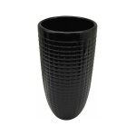 Paris prix - vase dco en cramique 'quadri' 27cm noir