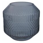 Paris prix - vase dco en verre 'origami' 20cm bleu