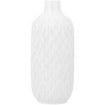 Beliani - vase d�coratif de forme cylindrique bouteille fabriqu� en gr�s blanc de 31 cm de hauteur au ...